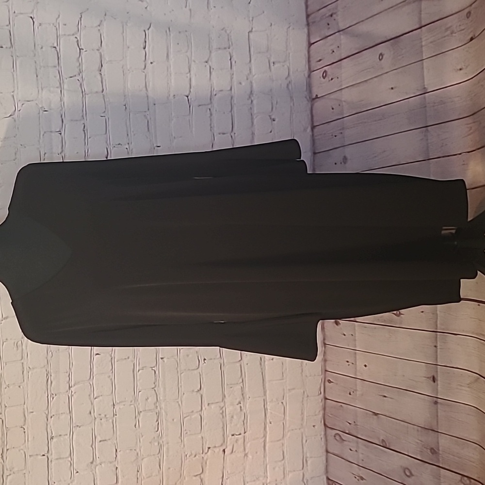 Black Susan Graver Large Dress Knit Classic Bell Sleeve Comfort Stretch